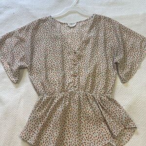Sienna Sky Cottage core Peplum Blouse. Size M